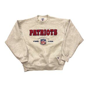 Vintage 90s Russell Athletic Pro Cotton New England Patriots Sweatshirt Large
